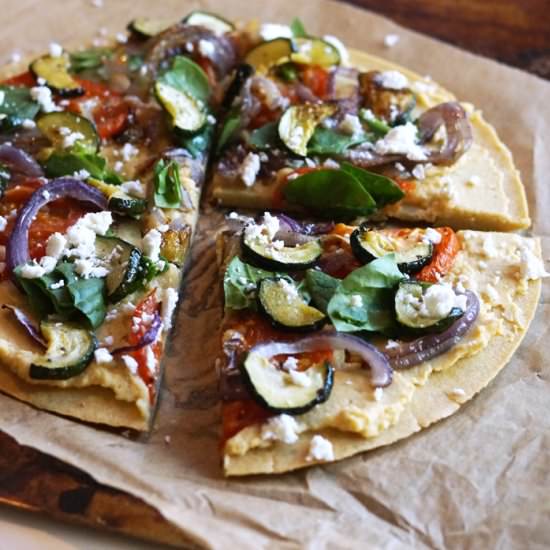 Gluten-free Mediterranean Pizza - Recipe photo by detoxinista