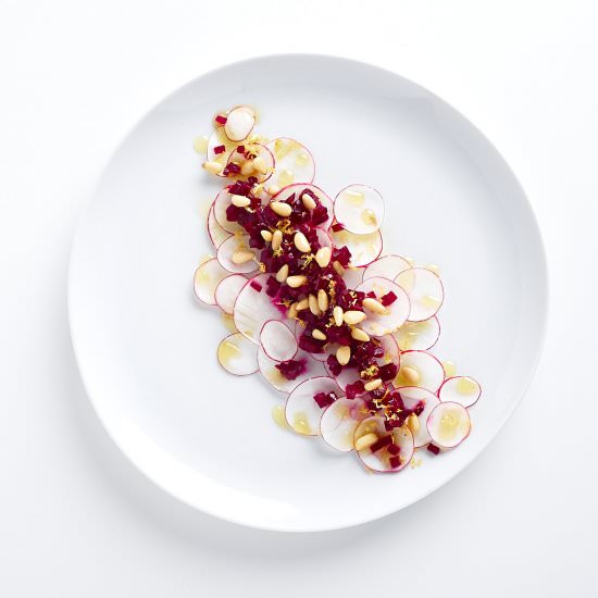 Radish "Carpaccio" with Beets - Recipe photo by fforfood