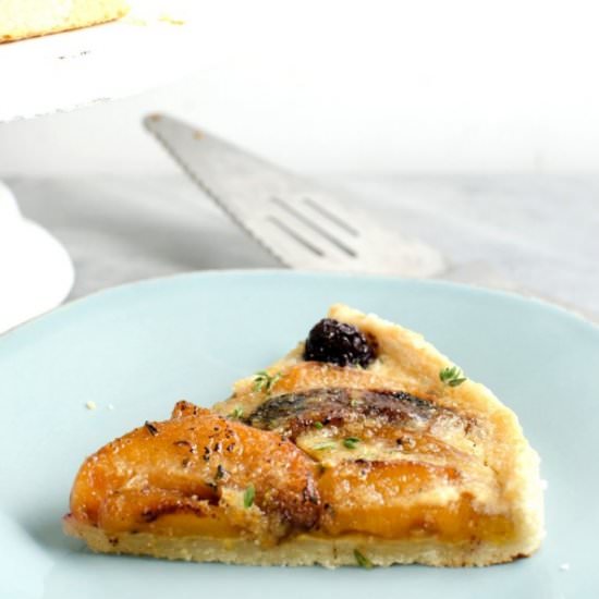 Peach and Thyme Tart - Recipe photo by thisgrandmaisfun