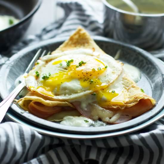 Croque Madame Crepes - Recipe photo by cookingforkeeps