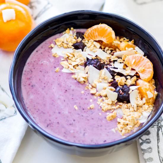 Blueberry Orange Coconut Bowl - Recipe photo by a latte food