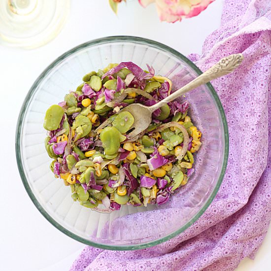 Fava Bean Salad Recipe - Recipe photo by Delightful Mom Food