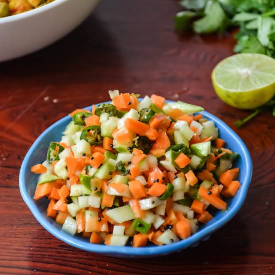 Spicy Mango Carrot Salad - Recipe photo by Relishthebite