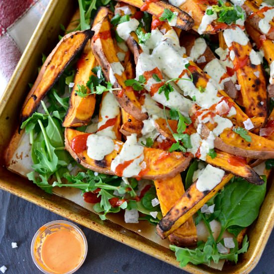 Buffalo Ranch Sweet Potato Fries - Recipe photo by realfoodwithdana