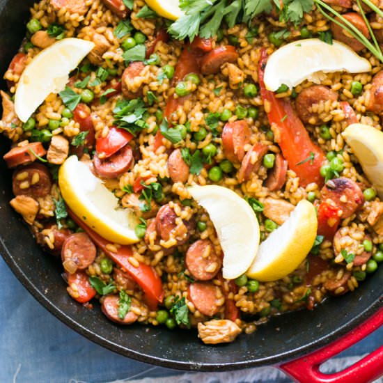 Chicken & Chorizo Paella - Recipe photo by OhSoDelicioso