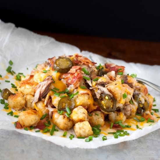 Ultimate BBQ Tater Tot Nachos - Recipe photo by GoodieGodmother