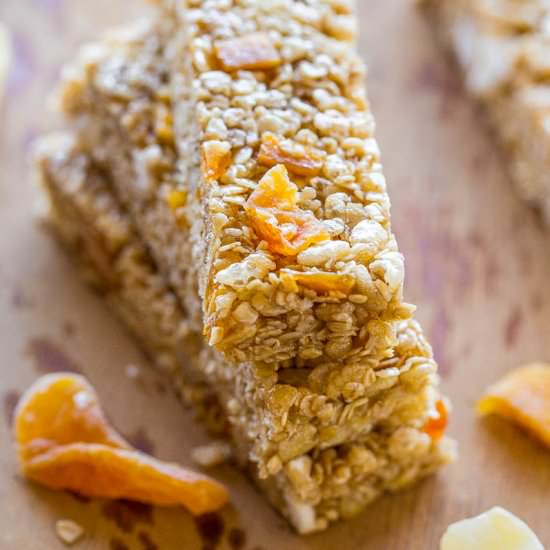 No-Bake Tropical Granola Bars - Recipe photo by Averie