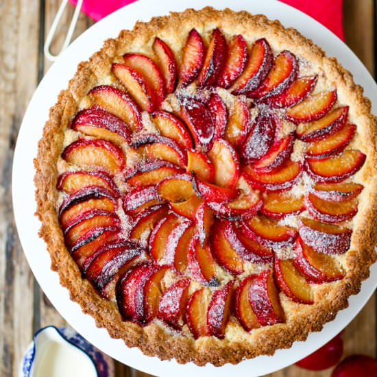 Plum and Almond Tart - Recipe photo by KitchenSanctuary