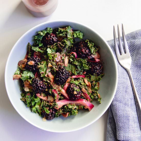 Blackberry Kale Salad - Recipe photo by doublethyme