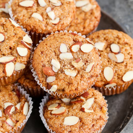 Vegan Rhubarb Muffins - Recipe photo by bakerita