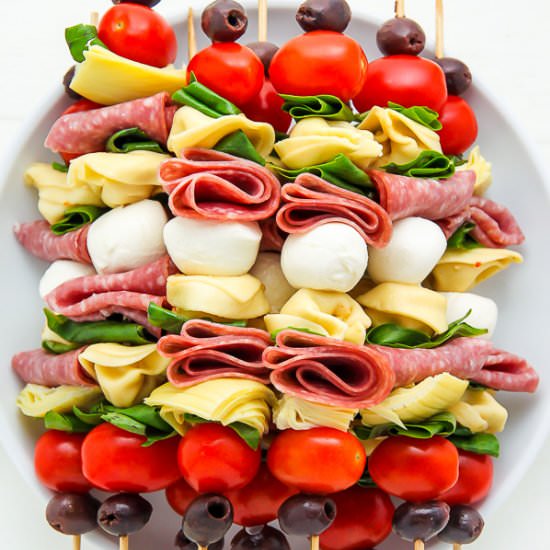 Antipasto Skewers - Recipe photo by BakerbyNature