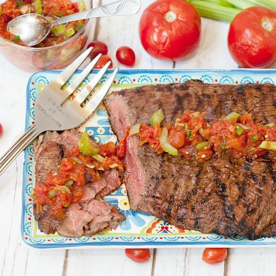 Bloody Mary Flank Steak - Recipe photo by Food Done Light