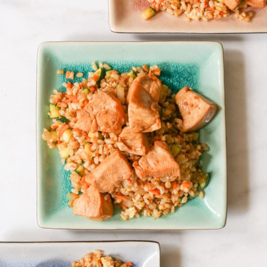 Hibachi Chicken w/ Un-Fried Rice - Recipe photo by domesticateme