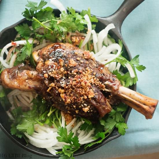 Manischewitz Braised Lamb Shank - Recipe photo by TacoBoutFood