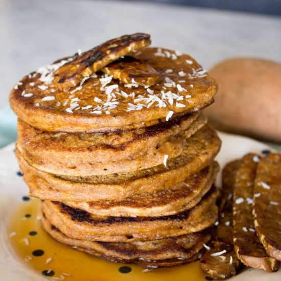 Vegan Sweet Potato Pancakes - Recipe photo by SweetPotatoSoul
