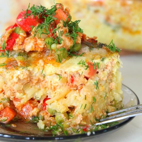 Hashbrown Lasagna with Chicken - Recipe photo by Easy Peasy Creative Ideas