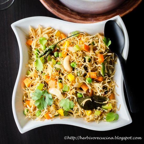 Vermicelli Upma - Recipe photo by Herbivore Cucina