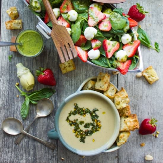 Spinach and Soup Brunch - Recipe photo by two.purple.figs