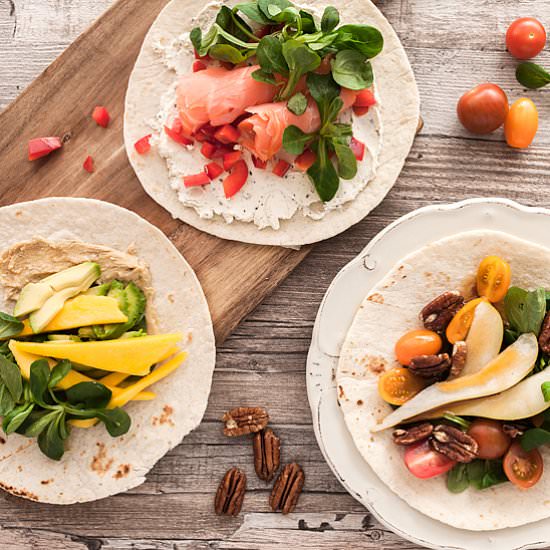 3 Quick & Healthy Wrap Ideas - Recipe photo by Purple Avocado