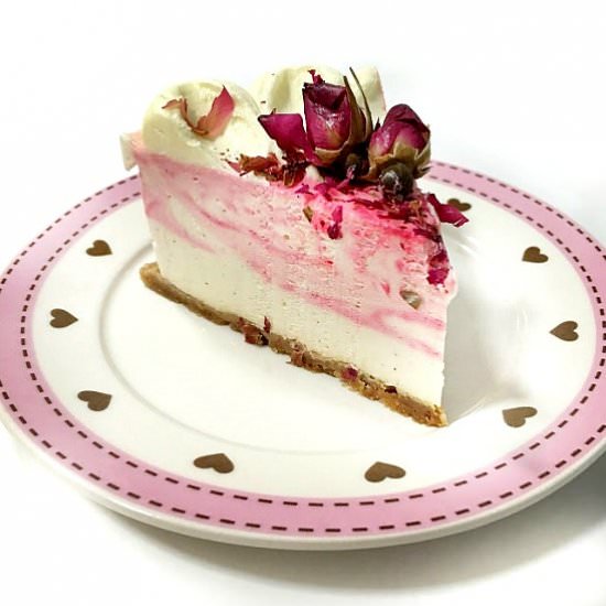 Pink No Bake Cheesecake - Recipe photo by Sherbakes