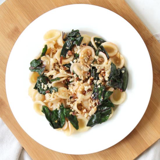 Lemony Orecchiette with Chard - Recipe photo by aSipofBliss