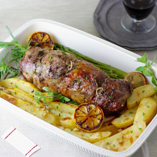 Greek Roast Leg of Lamb & Potatoes - Recipe photo by marilenaskitchen