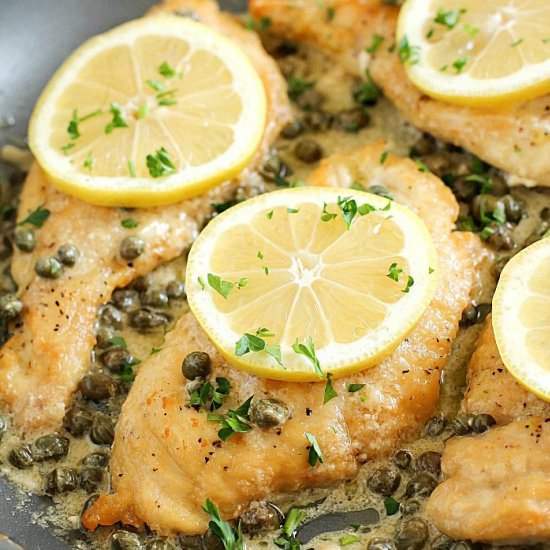 Skinny Chicken Piccata - Recipe photo by yummyhealthyeasy