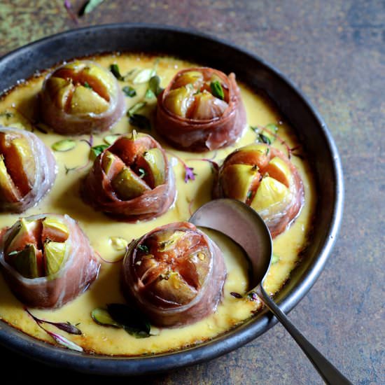 Roasted figs with gorgonzola - Recipe photo by Bibbyskitchenat36