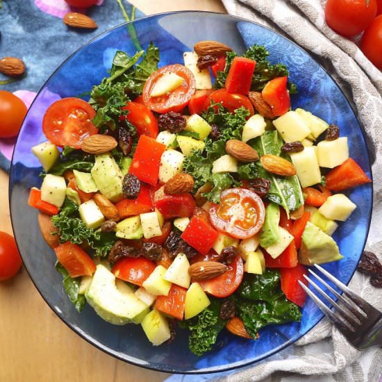 Sweet & Crunchy Paleo Kale Salad - Recipe photo by perchancetocook.com