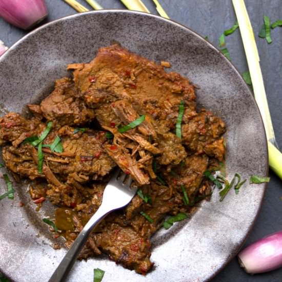 Beef Rendang Birsket - Recipe photo by panning the globe