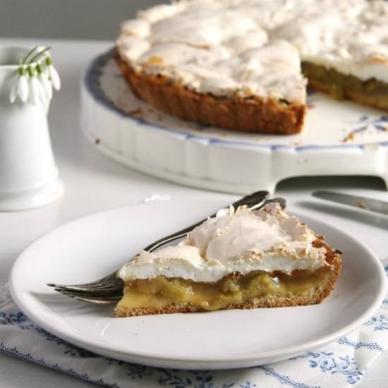 Rhubarb Meringue Pie - Recipe photo by katemovingforward
