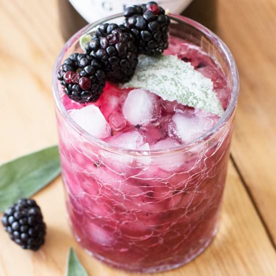Blackberry Sage Gin Smash - Recipe photo by cakenknife
