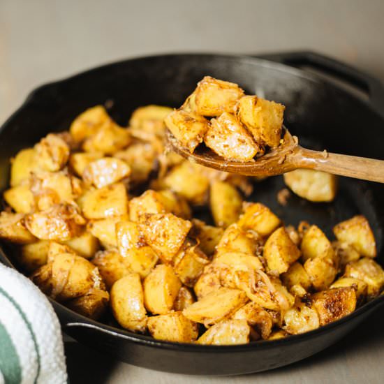 Cast Iron Skillet Manchego Potatoes - Recipe photo by thetasteSF
