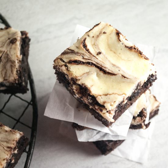 Heavenly Cream Cheese Brownies - Recipe photo by cookiesforengland