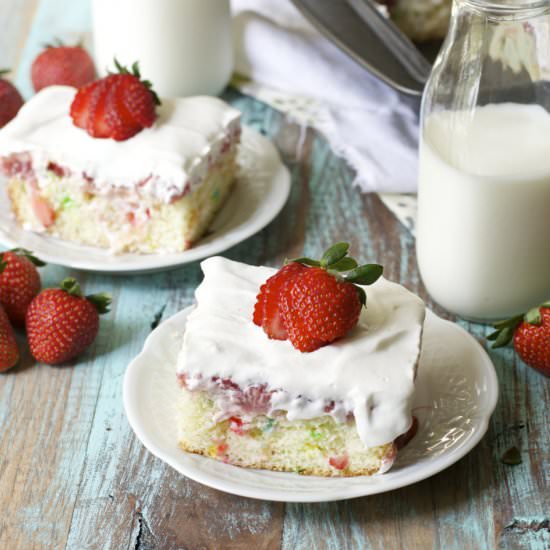 Strawberry Poke Cake - Recipe photo by maebells