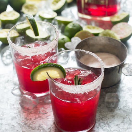 Beet Infused Margarita w/ Rosemary - Recipe photo by The Urban Poser