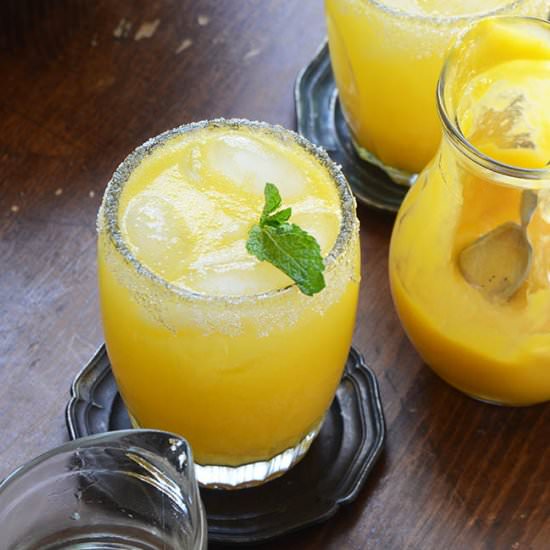 Mango Meyer Lemon Margaritas - Recipe photo by AnEdibleMosaic