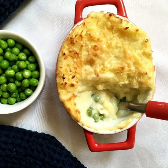 Fish Pie with Peas and Mash Topping - Recipe photo by mygorgeousrecipes