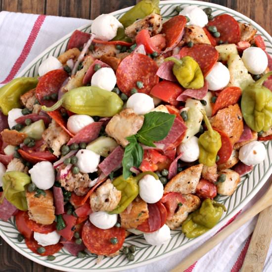Antipasto Panzanella Salad - Recipe photo by frugalfoodiemama