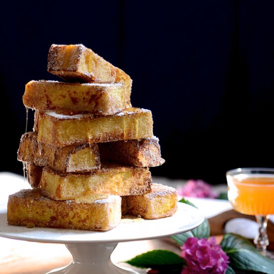 Churros French Toast Stack - Recipe photo by Bibbyskitchenat36
