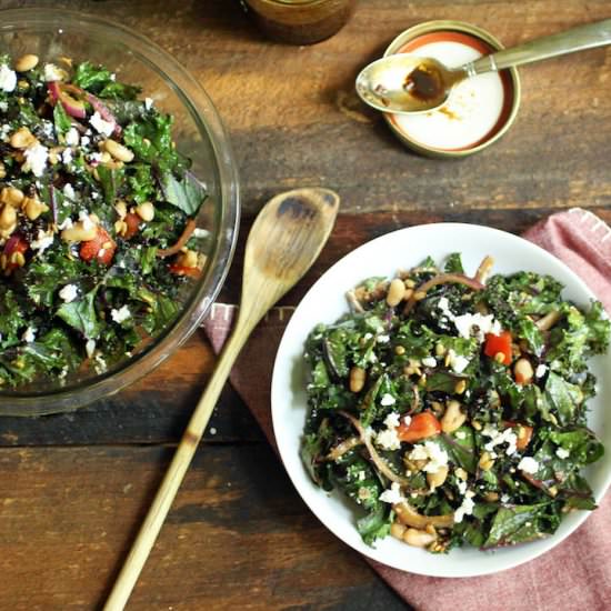 Mediterranean Chopped Kale Salad - Recipe photo by susanstable