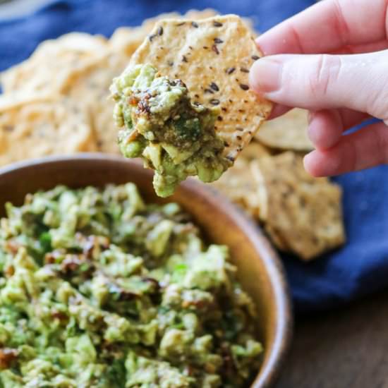 Balsamic Roasted Guacamole - Recipe photo by wrightfamilytable