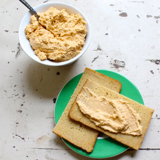 Smoky Vegan Cashew Cheese - Recipe photo by the good eats co
