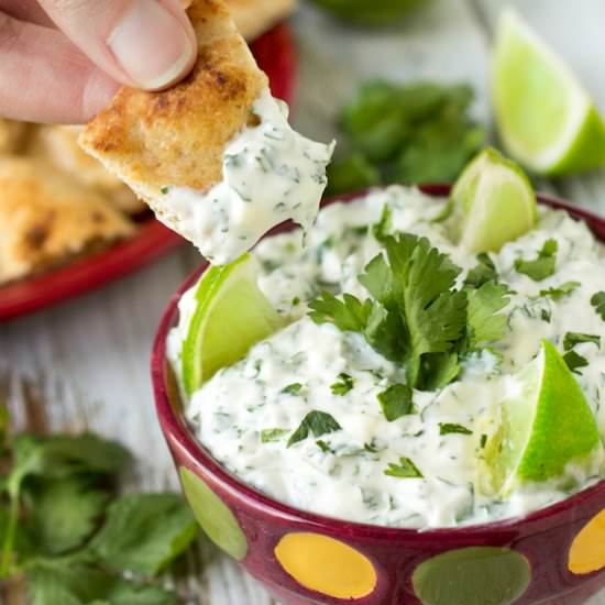 Cilantro Lime Dip - Recipe photo by dizzybusyandhungry