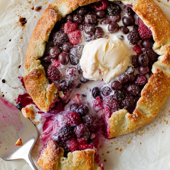 Mixed Berry Galette - Recipe photo by sallysbakingaddiction