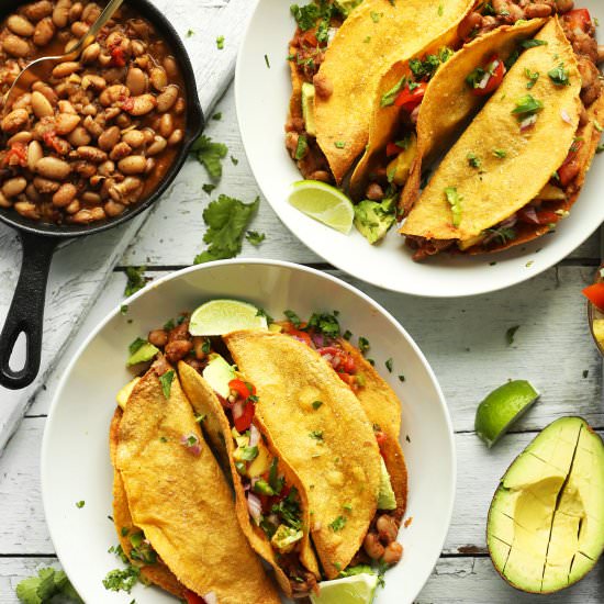 Crispy Baked Tacos Pineapple Salsa - Recipe photo by minimalist baker