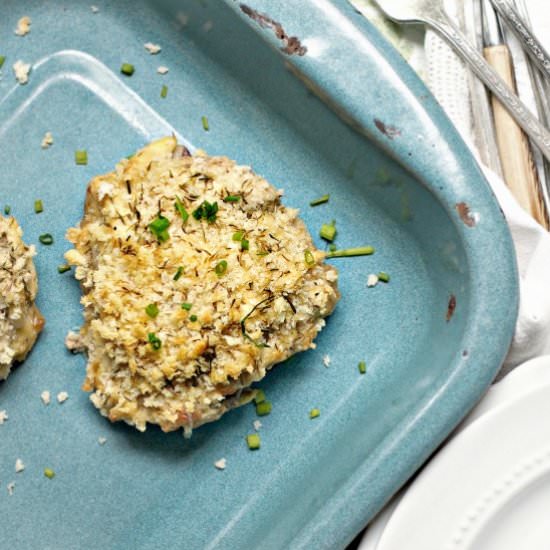 Creamy Artichoke Baked Chicken - Recipe photo by loavesanddishes