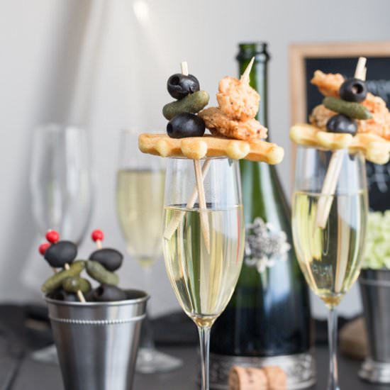 Champagne, Chicken & Waffles - Recipe photo by The Urban Poser