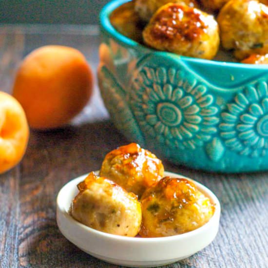 Spicy Apricot Chicken Meatballs - Recipe photo by MyLifeCookbook
