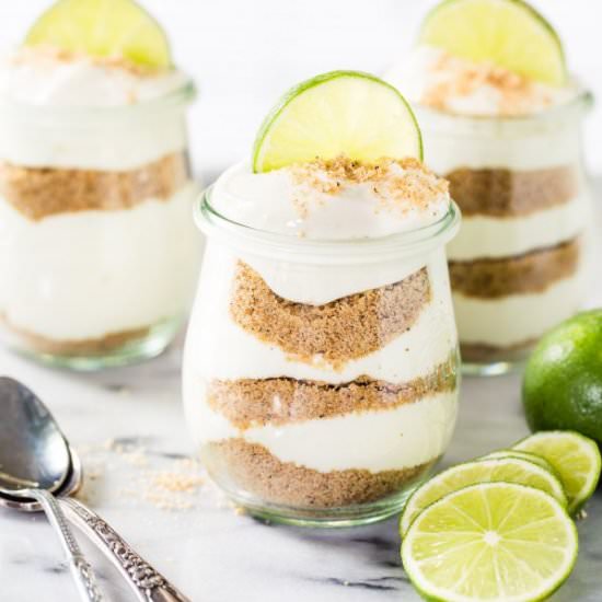 No Bake Lime Cheesecakes. - Recipe photo by EatGood4Life